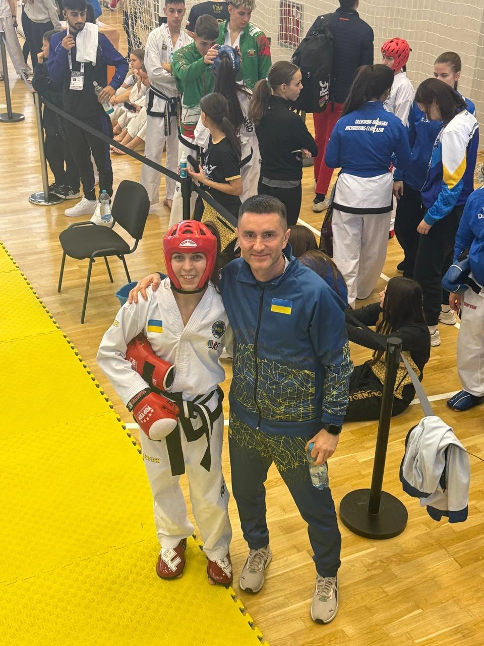 Українські спортсмени з Taekwon-Do на Balkan Open Cup 2025 у Новому Саді, під час змагань з високою конкуренцією.