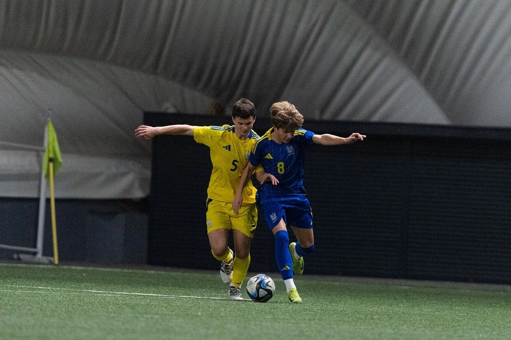 UAF launches new youth selection format, featuring U-15 training session with 33 players in action at Shchaslyve base.