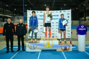 Чемпіонат України з сучасного п’ятиборства: призери U9, U11, U13 на нагородженні у Києві.