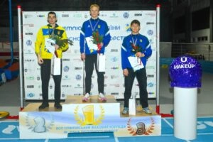 Переможці Чемпіонату України з п’ятиборства в Києві, отримують медалі та призи на урочистій церемонії.
