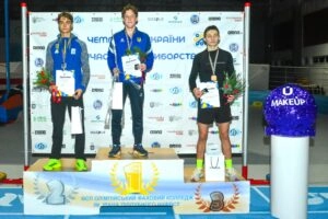 Вручення медалей на Чемпіонаті України з сучасного п’ятиборства у Києві. Переможці на п