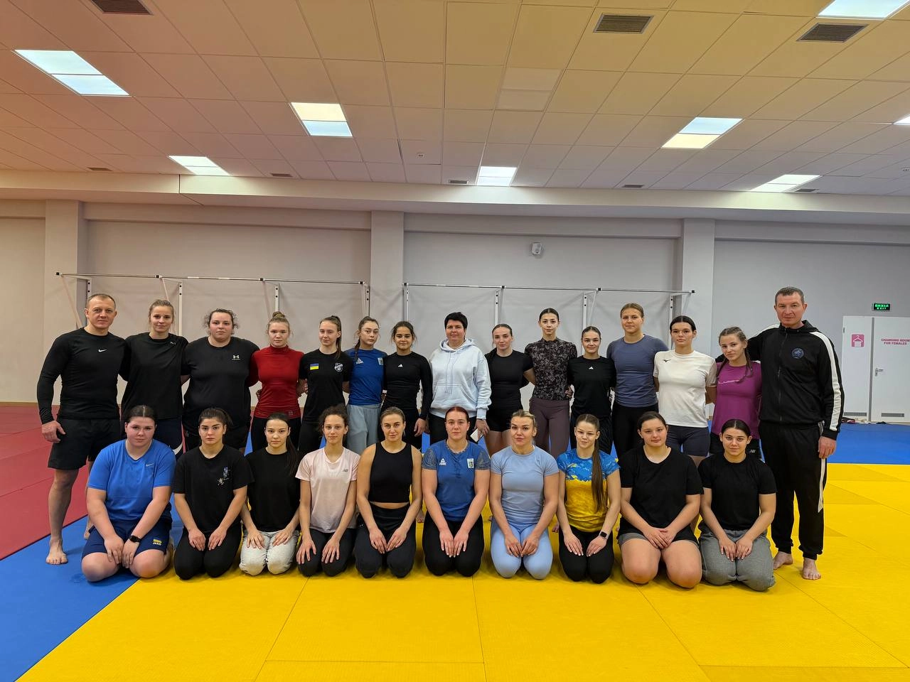 Female judo team of Ukraine during a training camp at NSC