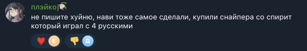 Коментар користувача з критикою рішення клубу B8 у соціальних мережах