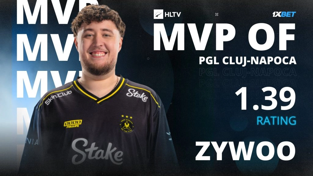 Гравець команди Vitality отримав нагороду MVP на турнірі PGL Cluj-Napoca 2026 з рейтингом 1.39