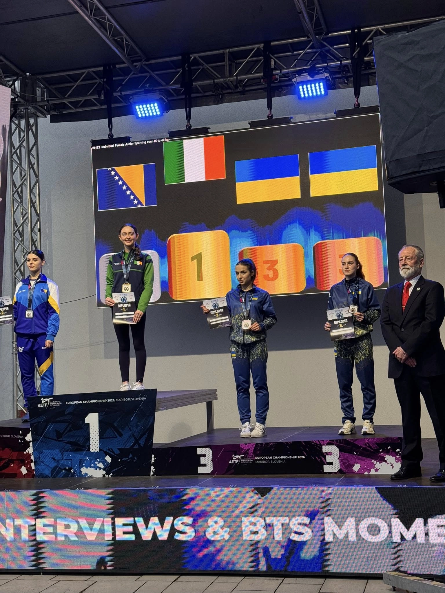 Українські спортсменки на п'єдесталі пошани Чемпіонату Європи з Таеквон-До 2026 у Маріборі