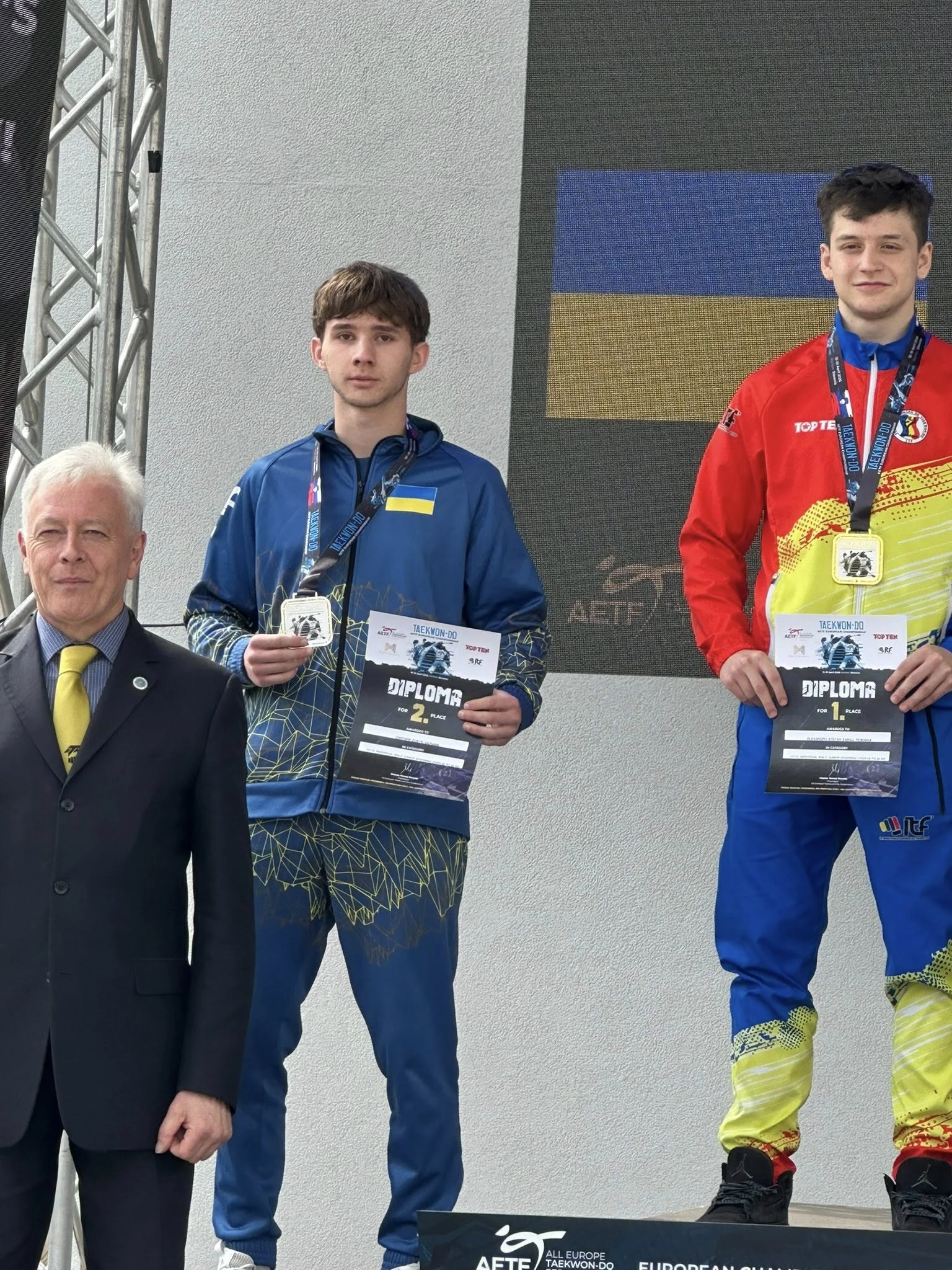 Українські спортсмени на п'єдесталі пошани Чемпіонату Європи з Таеквон-До 2026 у Маріборі