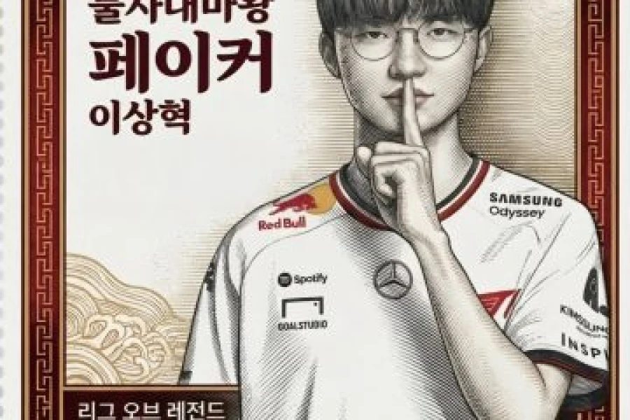 Пошта Кореї випустить марку з Faker – історичний дебют для кіберспорту