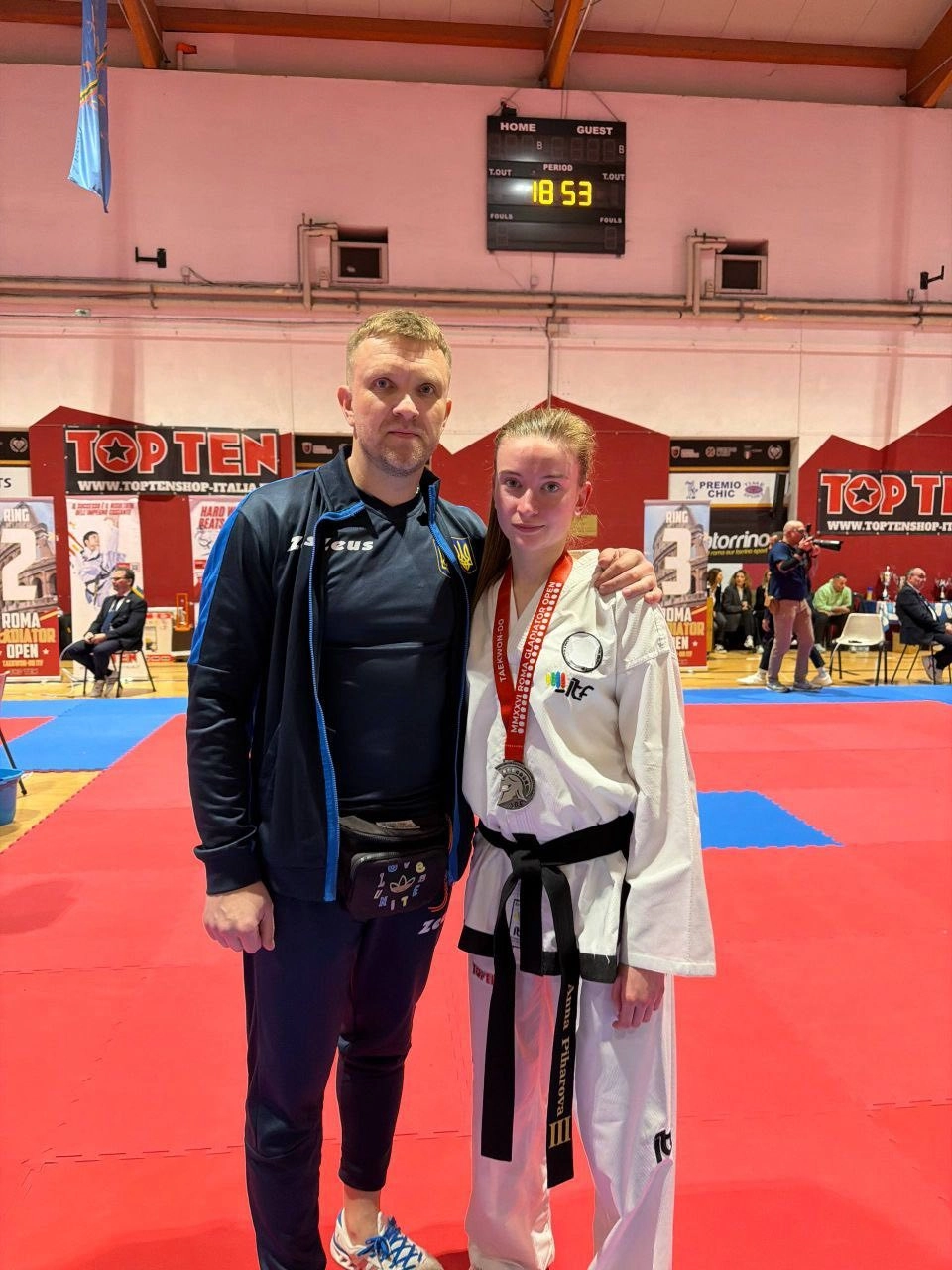 Спортсменка з Martial Arts Center Харків після здобуття медалі на Roma Gladiator Open 2026