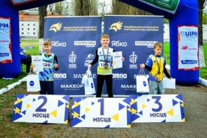 Переможці U11 юнаки на Чемпіонаті України з п’ятиборства в Києві: Чепелевич, Стадольський, Легенький