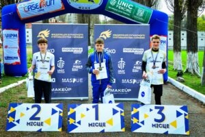 Переможці U11 юнаки на Чемпіонаті України з п’ятиборства в Києві: Чепелевич, Стадольський, Легенький