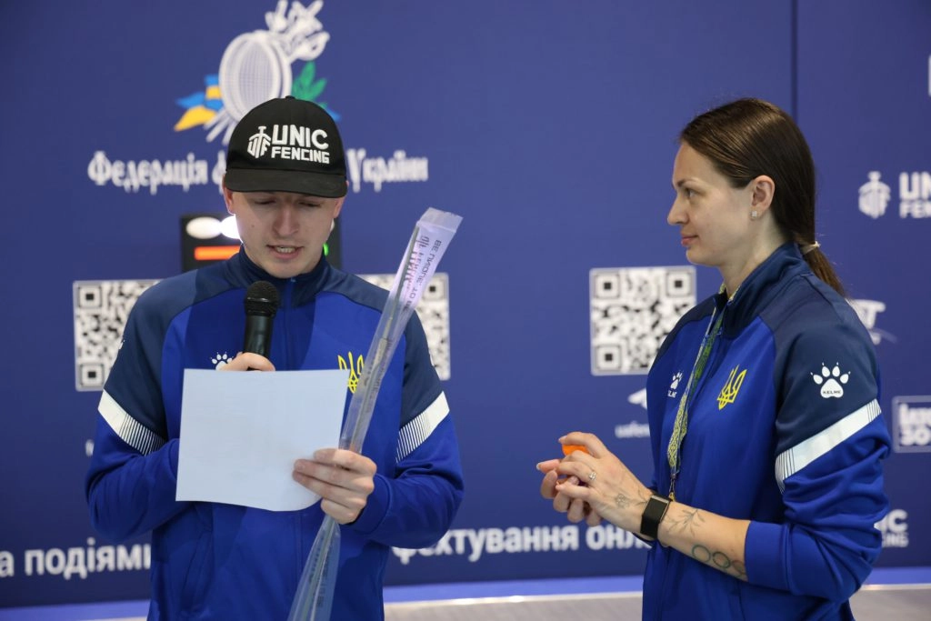 Чемпіонат України-2026 з фехтування: представники Харкова на нагородженні в Олімпійському коледжі