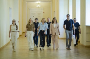Ольга Саладуха та Олексій Касьянов на зустрічі в Запорізькому національному університеті