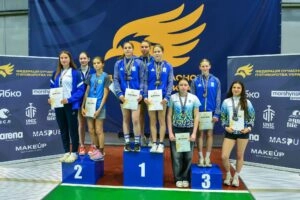 Переможниці Чемпіонату України з п’ятиборства серед дівчат до 19 років на п'єдесталі пошани