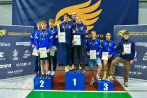 Переможці юнацької команди Київської обл. на Чемпіонаті України з сучасного п’ятиборства у Києві