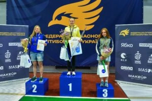 Чайка Єва, Дудка Анна та Резнік Єлизавета на п'єдесталі Чемпіонату України з п’ятиборства в Києві