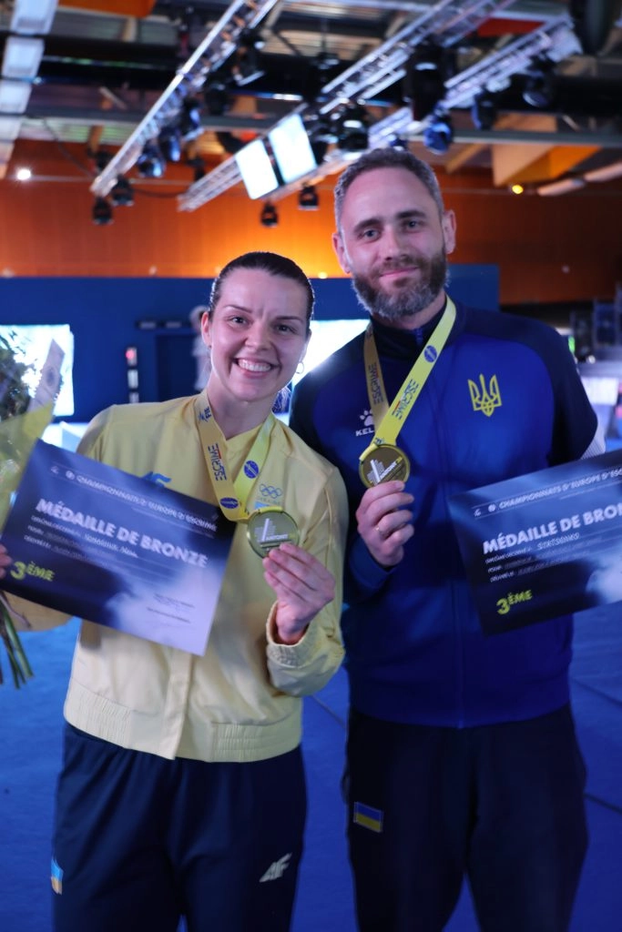 Аліна Комащук з бронзовою медаллю на чемпіонаті Європи 2026 у Антоні, Франція