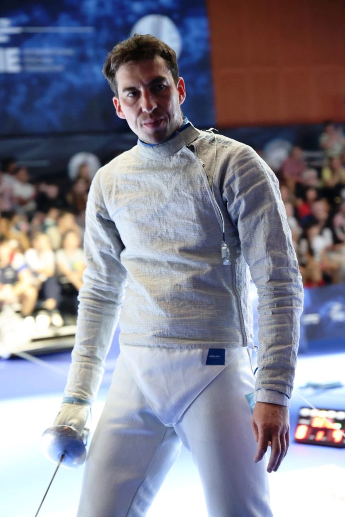 Андрій Ягодка на чемпіонаті Європи з фехтування в Антоні, Франція, 2023 рік