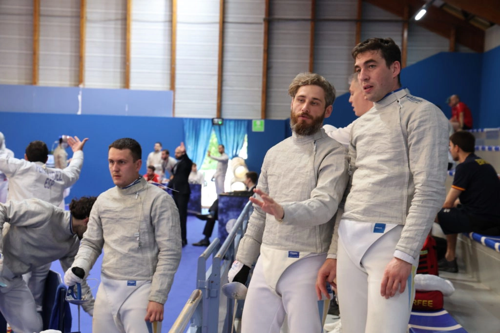 Шаблісти збірної України на чемпіонаті Європи 2023 у Франції перед поєдинком з AIN❌