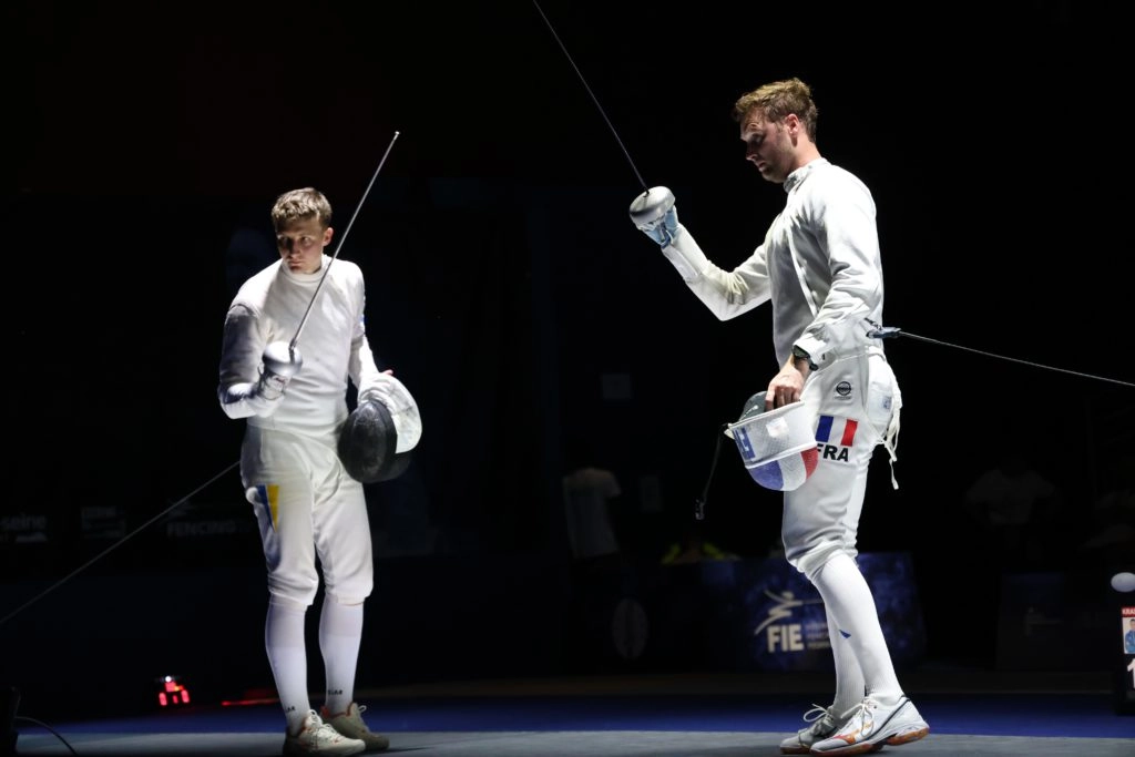 Фехтувальники України та Франції на чемпіонаті Європи в Антоні, червень 2023, командні змагання