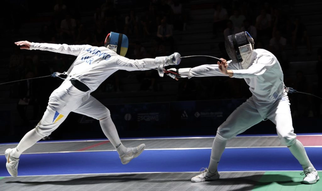 Євген Макієнко на чемпіонаті Європи з фехтування в Антоні, Франція, 2023 рік
