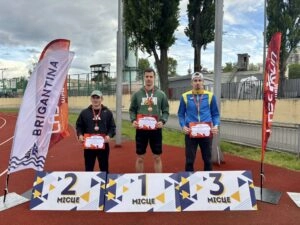 Переможці Senior Laser Run 2026 у Києві: Ридванський Владислав, Сорочук Богдан, Ігнатьєв Олег