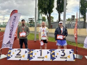 Переможці Senior (Чоловіки) на Чемпіонаті України з пʼятиборства 2026 у Києві: Ридванський, Сорочук, Ігнатьєв