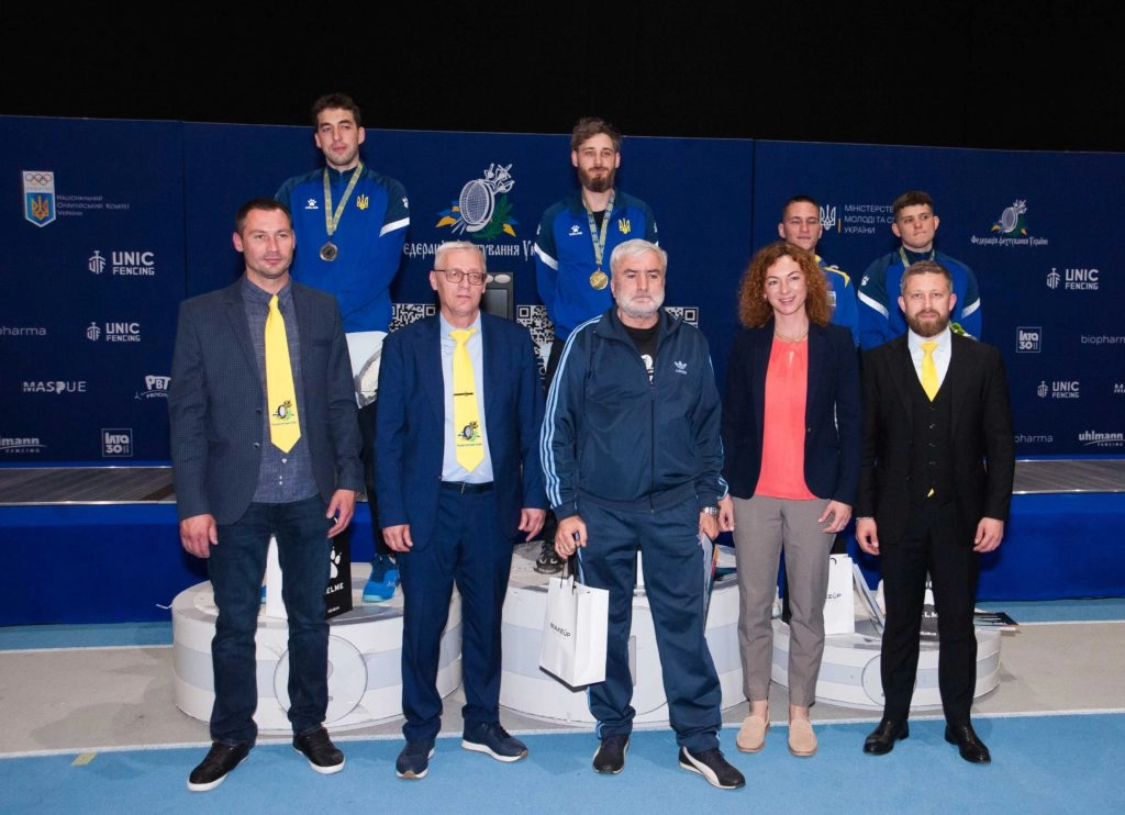 Чемпіонат України з фехтування: нагородження переможців у чоловічій шаблі на ОФКІП