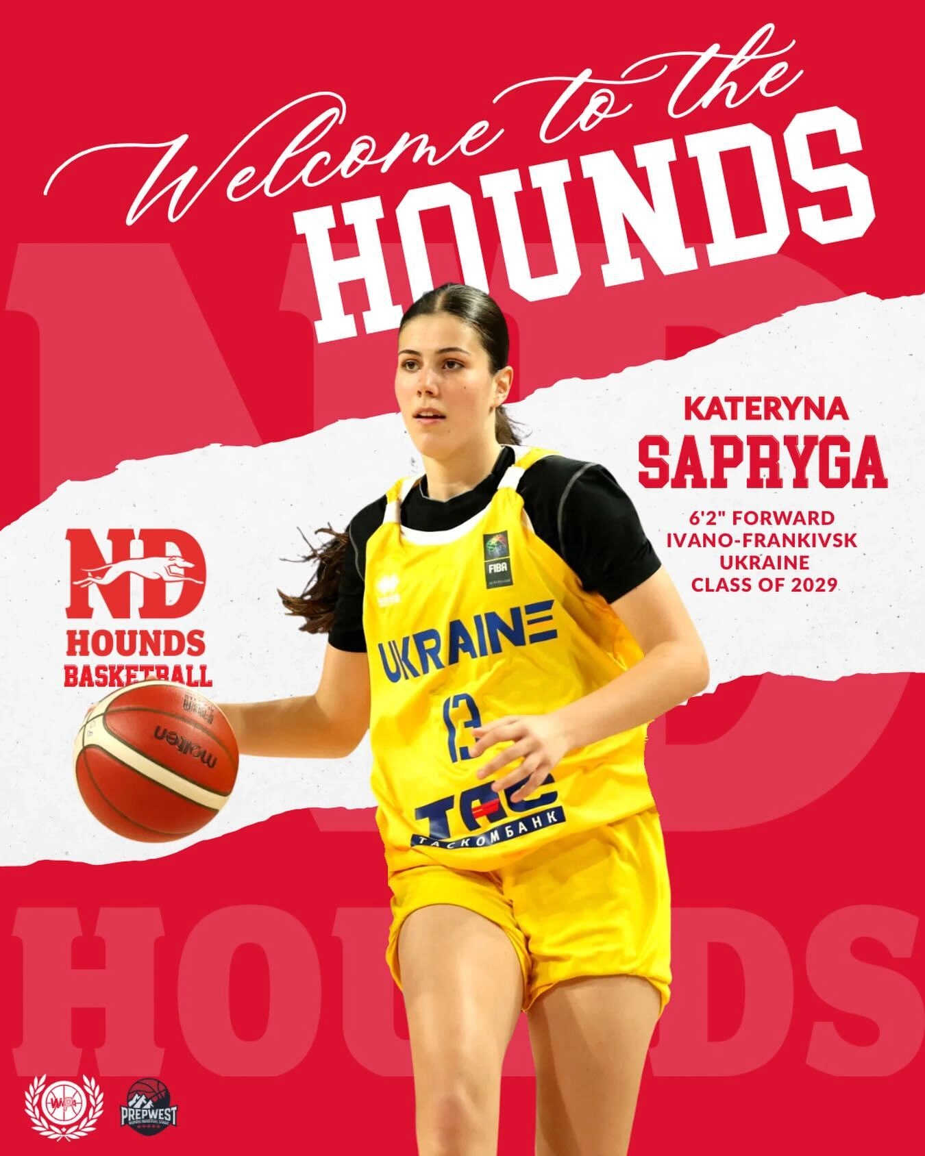 Катерина Саприга приєднується до Notre Dame Hounds, продовжуючи кар'єру в Північній Америці