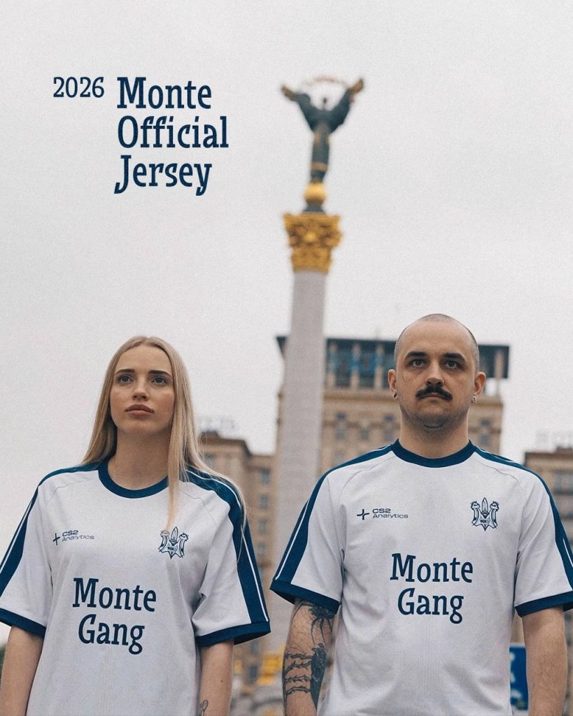Форма клубу Monte 2026 з зображенням стели Майдану Незалежності в Києві