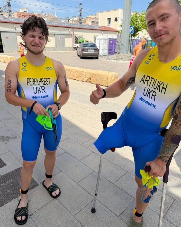 Українські паратриатлети Іван Артюх та Валерій Перехрест на чемпіонаті Європи 2023