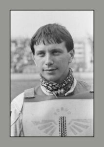 Український спідвеїст Ігор Звєрєв, чемпіон СРСР 1983 року, на змаганнях у Рівному
