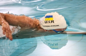 Юрій Ковальчук у басейні на Кубку світу з сучасного п’ятиборства в Будапешті, здобув бронзу