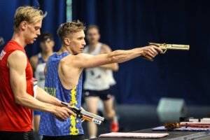 Юрій Ковальчук під час лазер-рану на Кубку світу з сучасного п’ятиборства в Будапешті