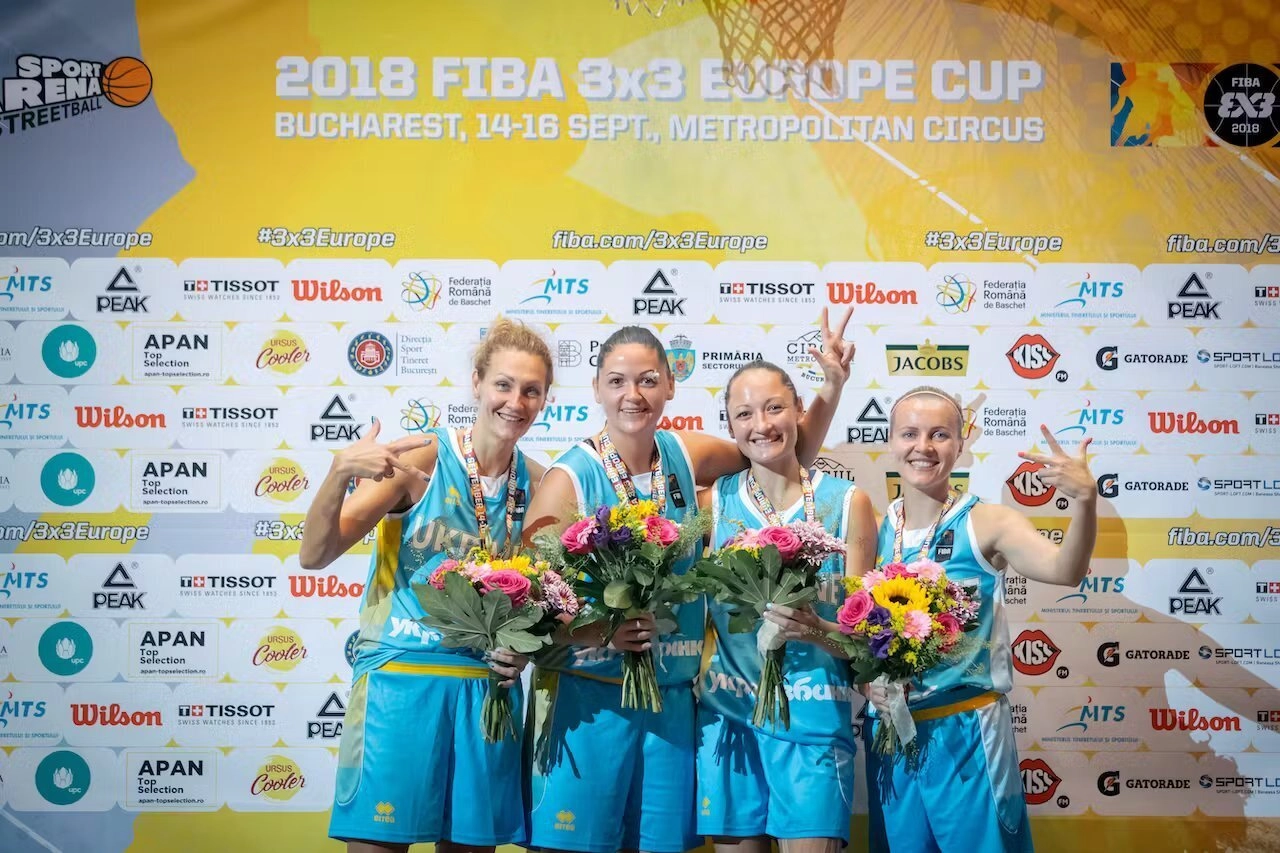 Жіноча збірна України з баскетболу 3х3 святкує успіх на чемпіонаті Європи 2018 в Бухаресті
