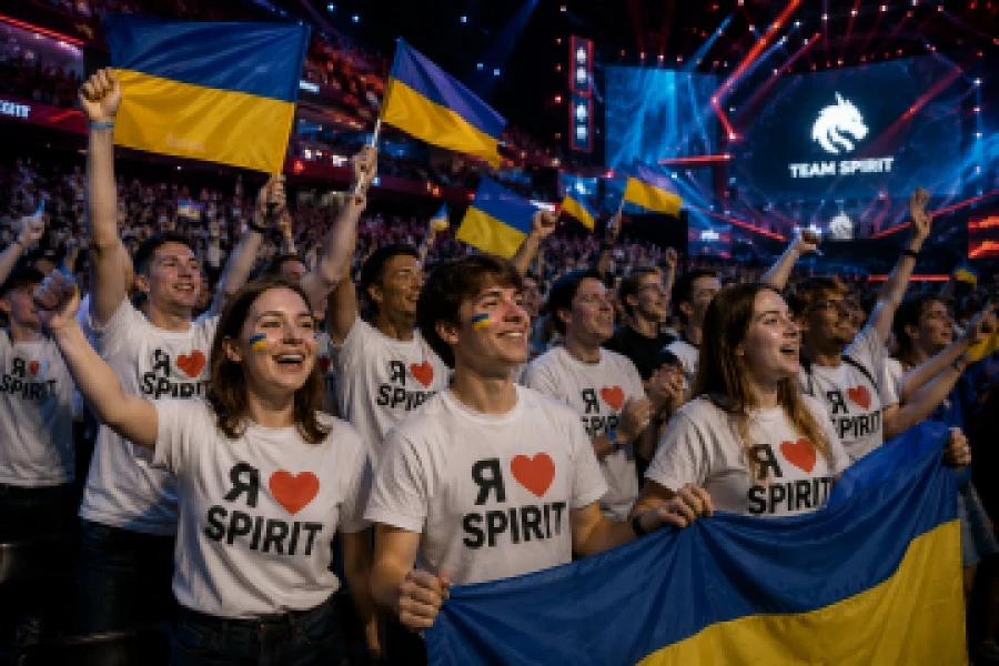 Українські фанати на EWC у Парижі: чому вони в футболках Team Spirit?