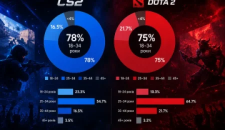 Хто дивиться CS2 і Dota 2? Вік 25-34 – більшість переглядів