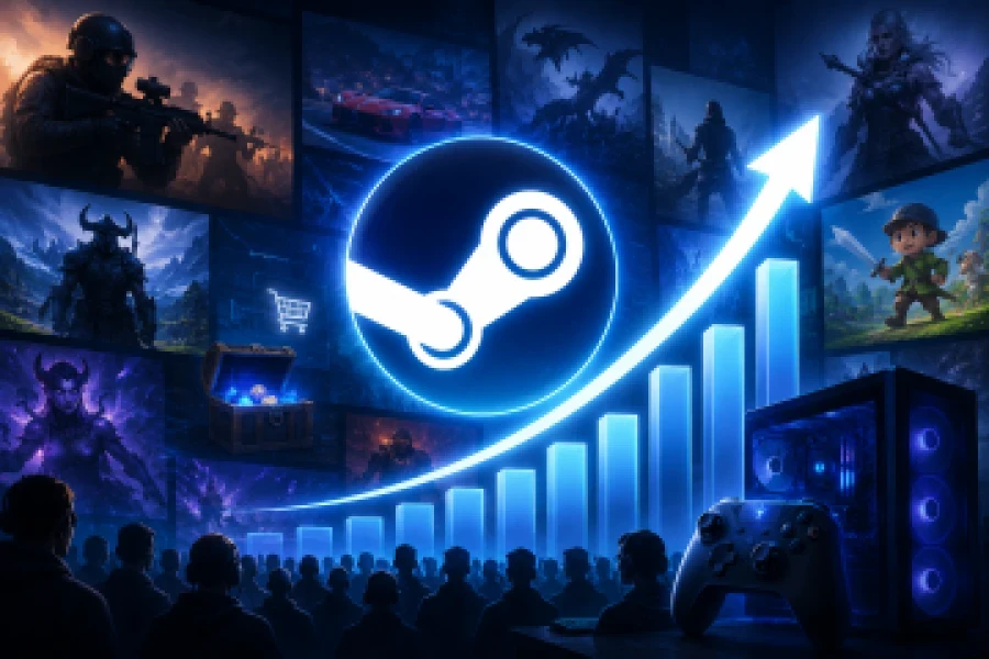Рекорд Steam у 2026: 11,1 млрд доларів і перевага над H2 2025