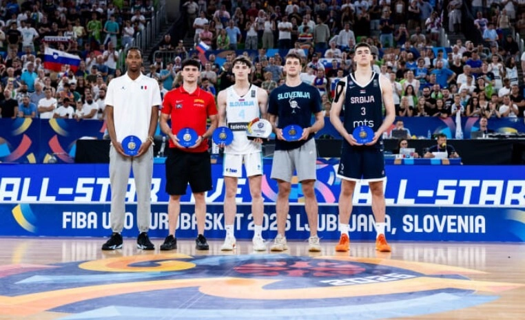 Символічна збірна чемпіонату Європи U-20 у Любляні: Діакіте, Вільяр, Паджен, Крофліч, Джепіна