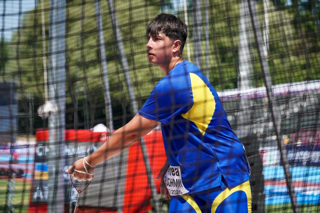 Українська спортсменка Міланія Кохан на чемпіонаті Європи U18 з метання молота, липень 2023
