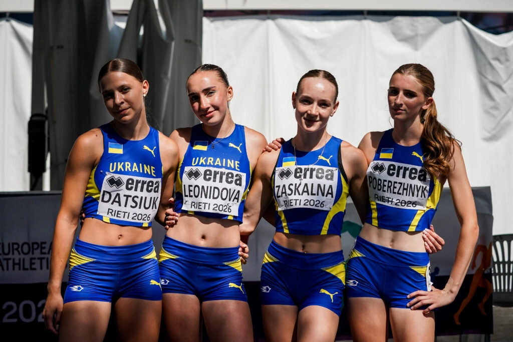 Естафетна команда України на юнацькому чемпіонаті Європи з легкої атлетики в Рієті 2026