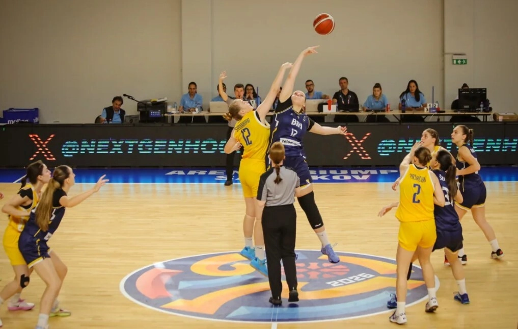 Жіноча збірна України U-20 проти Боснії на чемпіонаті Європи в Самокові, перемога 102:65