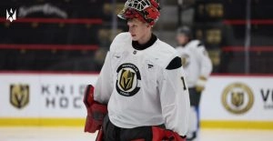 Олександр Левшин на тренуванні в таборі розвитку «Vegas Golden Knights», Лас-Вегас, США